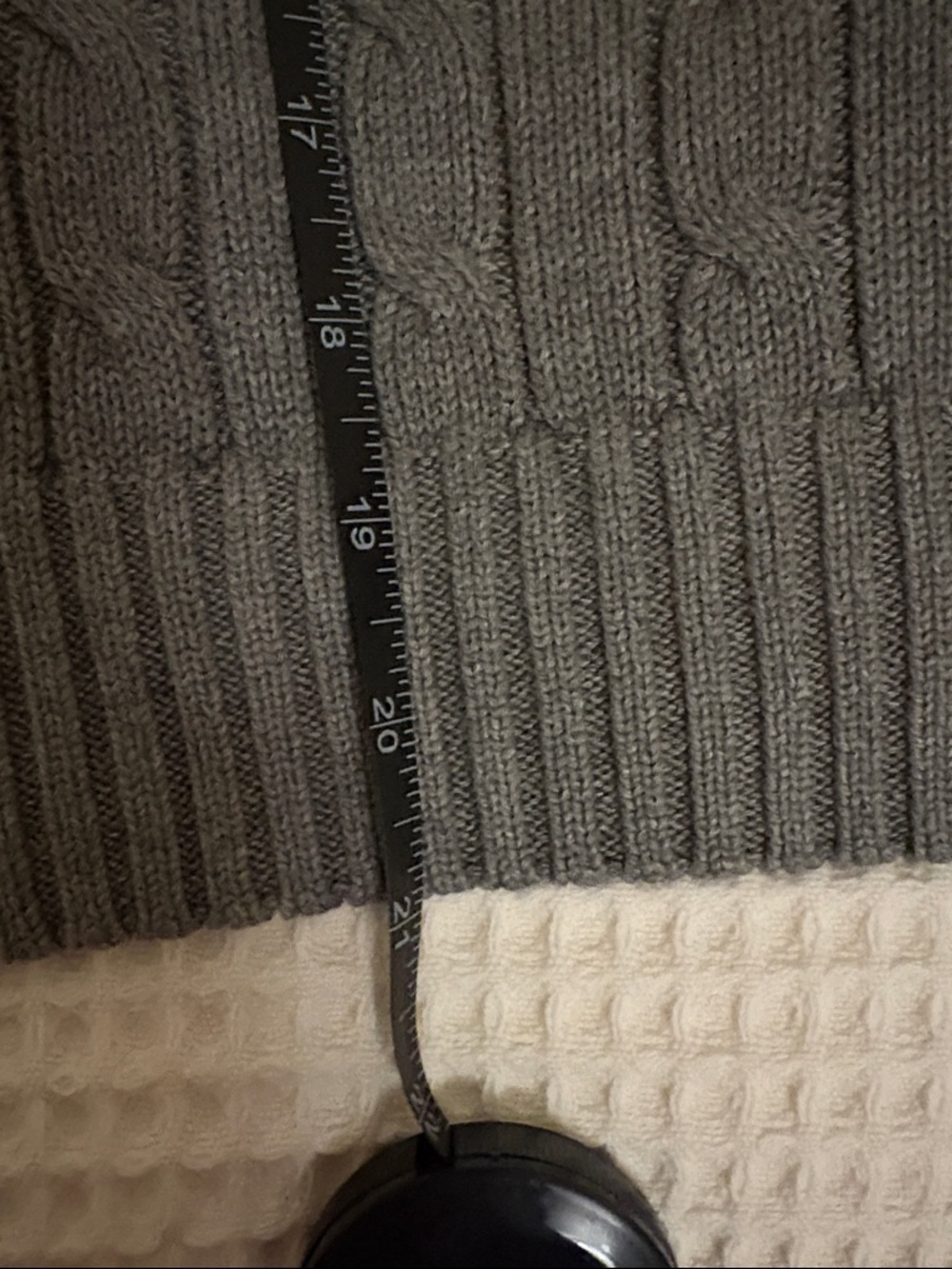 Polo by Ralph Lauren Grey Cable-Knit Crewneck Sweater - Picture 8 of 8